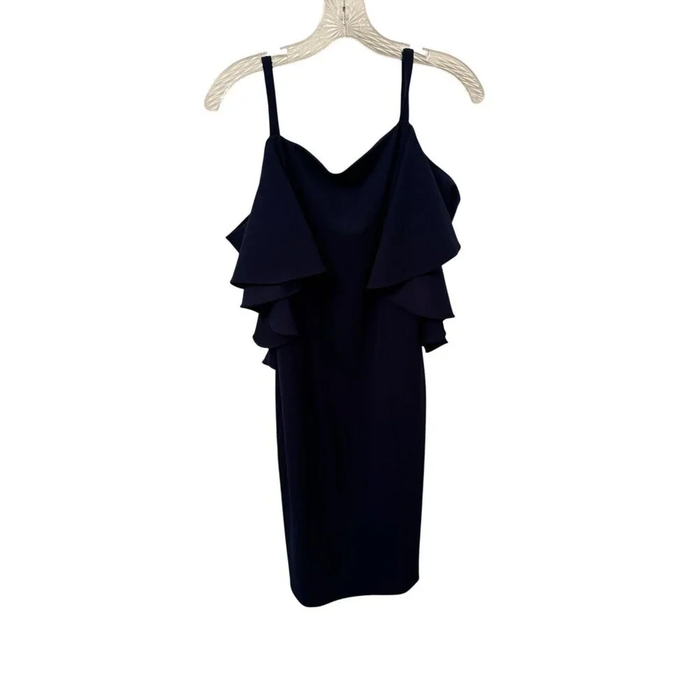 Adriana Papell navy evening gown size 12 - Picture 1 of 3